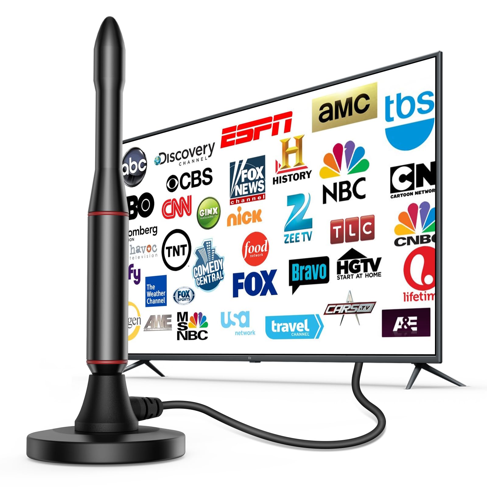 Photo 1 of TV Antenna Indoor,650+ Miles Long Range Digital Antenna Indoor for All TV,Antenna for Smart TV for Local Channels,Supports 4K, 1080p