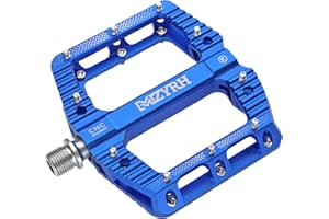 MZYRH Road/Mountain Bike Pedals MTB Pedals Bicycle Flat Pedals 3 Bearings 9/16” Aluminum Alloy Bicycle Platform Pedals for BMX MTB