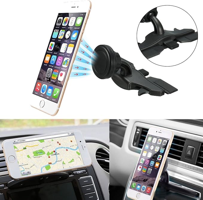 Universal 360Âº Rotation Car CD Slot Mount Stand