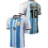 Kids Lionel Messi #10 Argentina Soccer Shirt – Youth Fan Gear with Licensed AFA Crest
