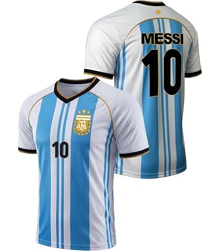 Amazon.com : Licensed Lionel Messi #10 Argentina Soccer Shirt