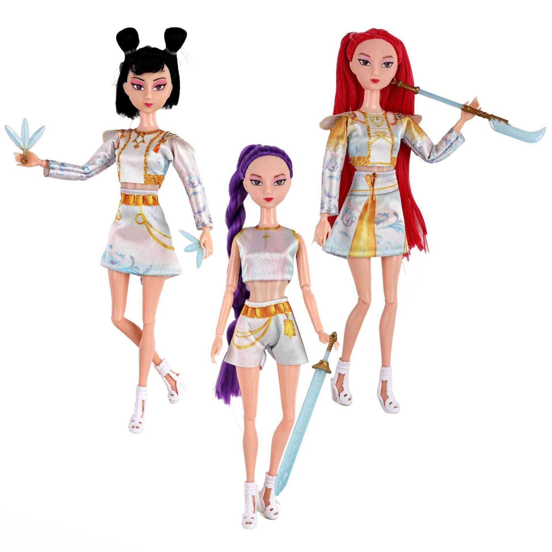 Kpop Divas Fashion Doll Set, 3-Pack of Light-up and Musical Song Dolls, Stylish Action Dolls.