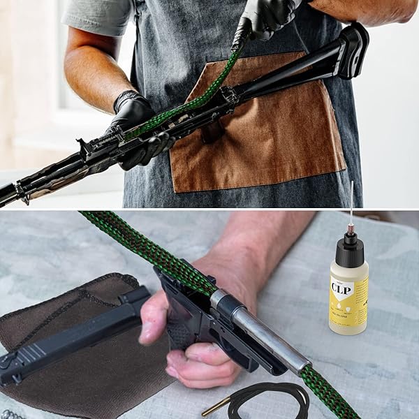 GUN COBRA BORE CLEANING COMBO KIT & GUN OIL, | .357 CAL .38 CAL 9MM BARREL SNAKE WITH BRUSH CLEANING COMBO KIT WITH BORE SWABS