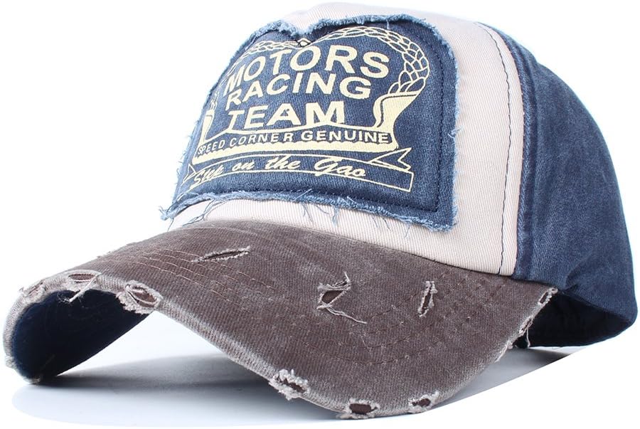 Vankerful Vintage Washed Denim Cotton Sports Baseball Cap for Women and Men