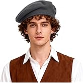 PROCOS Medieval Beret Hat Renaissance Painter Cap Classic Costume Accessories for Men Women
