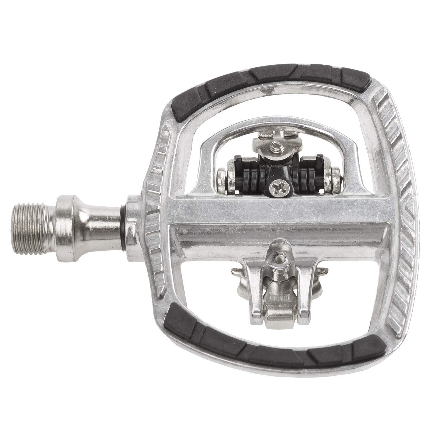 M-Wave Unisex Adult Drag-T1 Combination Pedal, Aluminium Body, Crmo Axle, With Sealed Bearing - silver,