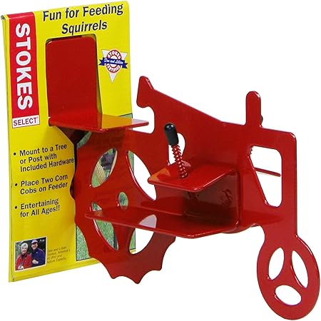 Amazon Com Stokes Select Tractor Cob Squirrel Feeder Red 2