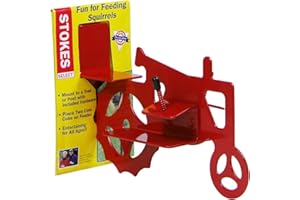 Stokes Select Tractor Cob Squirrel Feeder, Red, 2 Corn Cob Capacity