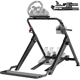 ARES WING Sim Racing Wheel Stand Foldable with Chair Fixing Slot | Simulator Cockpit Compatible with Logitech G29 G920, for ThrustmasterT300 T248, for Moza R3 R5, Fanatec, Simagic