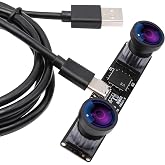 ELP 4MP Dual Lens USB Camera - Wide Angle, 1080P 60fps, Lightburn, Mini UVC USB2.0 Laser Engraver Camera Module for Computer &amp; Raspberry Pi