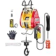 VEVOR 2-in-1 Electric Hoist Winch, 1100 lbs Capacity, 1800W Portable Power Winch, 98 ft Lifting Height, 36 ft/min with Wire and Wireless Remote Control, for Garage, Warehouse, Factory Lifting Towing