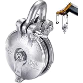 Zonon Yarding Block with Shackle Pin, 3 Ton-4" Sheave, Silver, 1 Pcs | Snatch Pulley for Wire Rope Cable, Heavy Duty Metal, Multi-capacity Rigging, Sheave Blocks for Lifting Hoisting Forestry