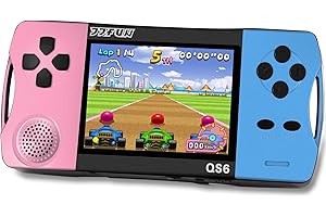 X-JOYKIDS 16 Bit Handheld Games for Kids with 3.2" IPS Large Screen Built-in 216 Retro Video Games Portable Gaming Player with Rechargeable Battery Mini Arcade Electronic Toy Gifts for Boys Girls (Blue+Pink)
