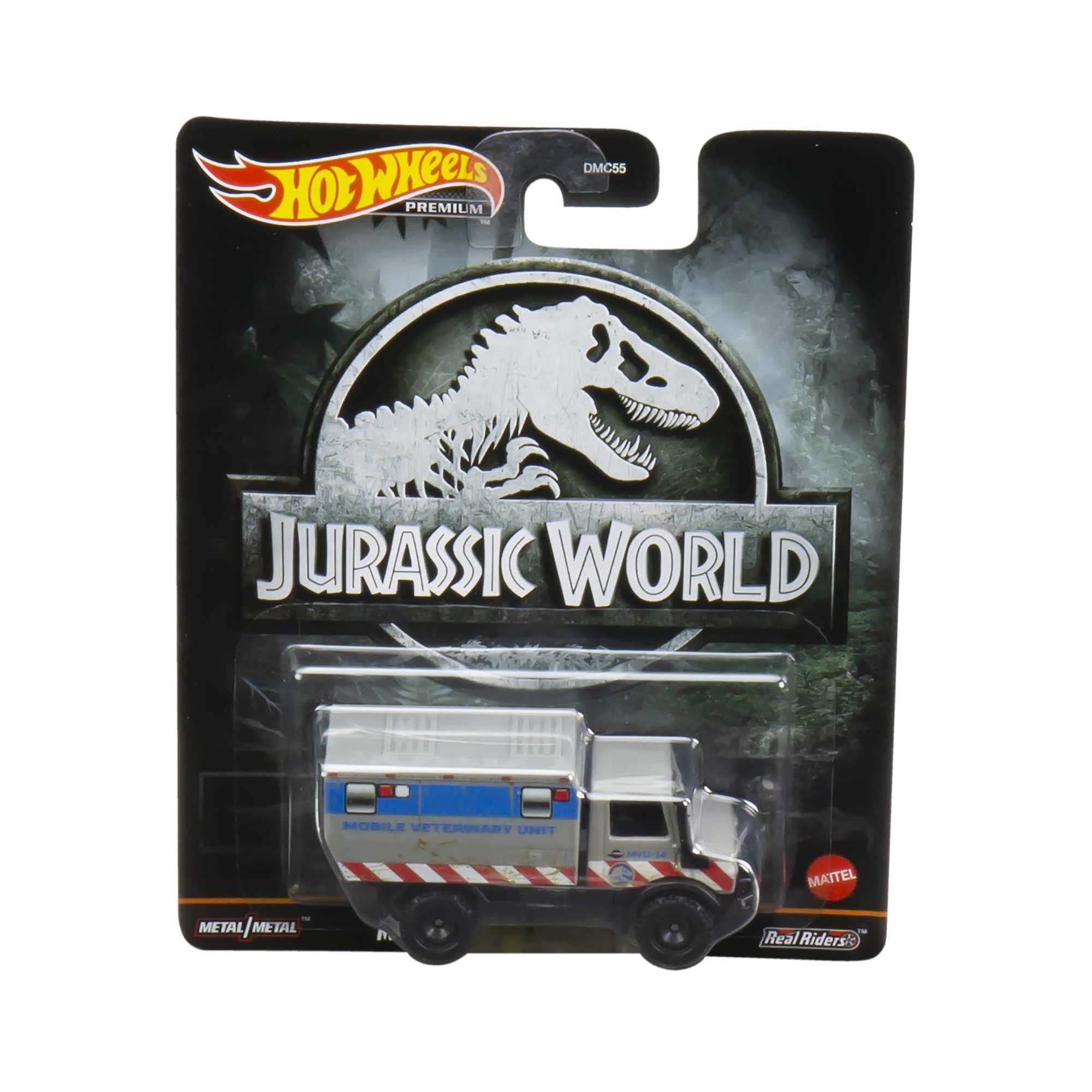 Hot Wheels DieCast JURASSIC WORLD UNIMOG U 1300 L Model - 1/64 Scale Length 6 cm Premium HCP08
