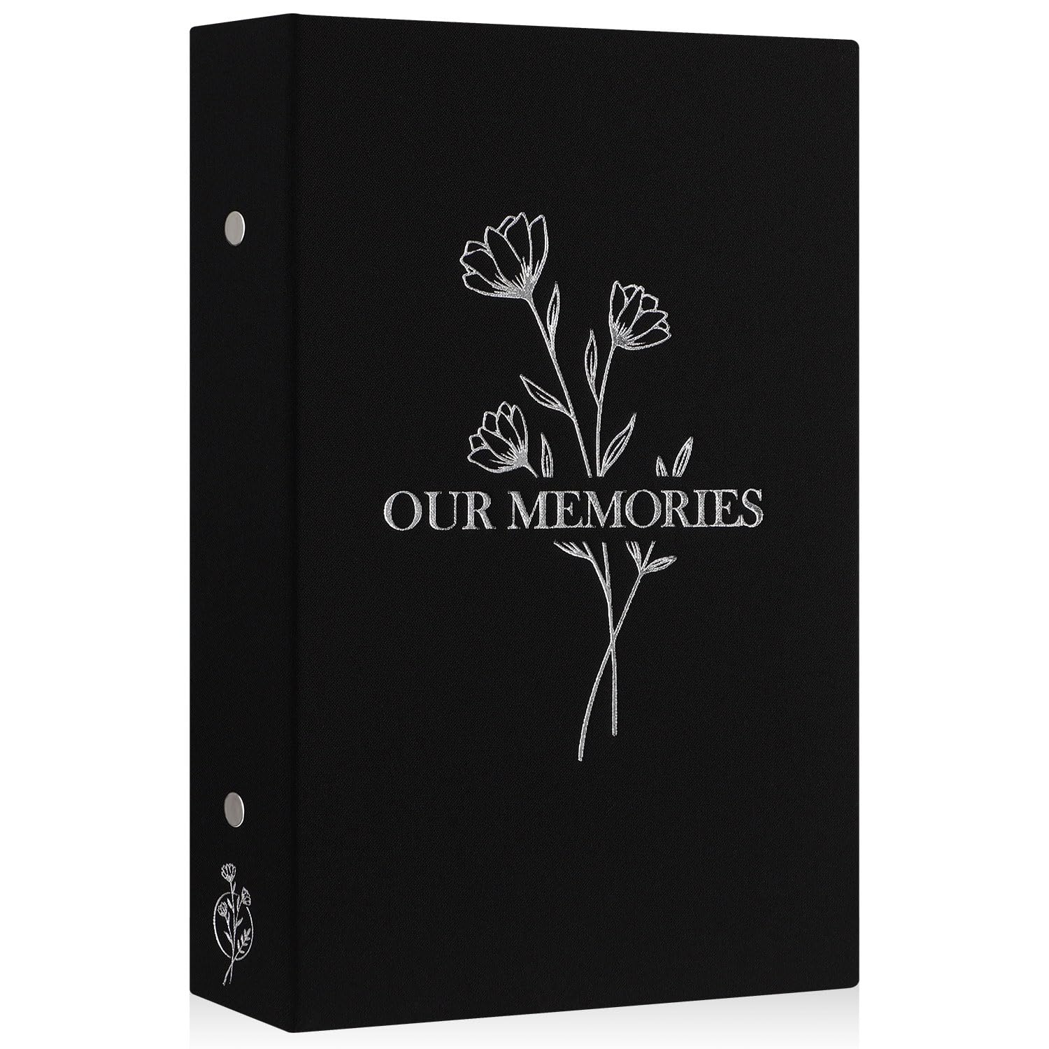 Lanpn Photo Album 6x4 Slip in, OUR MEMORIES Linen 300 Pockets Photo Albums Holds Landscape Only 10x15cm Picture Black