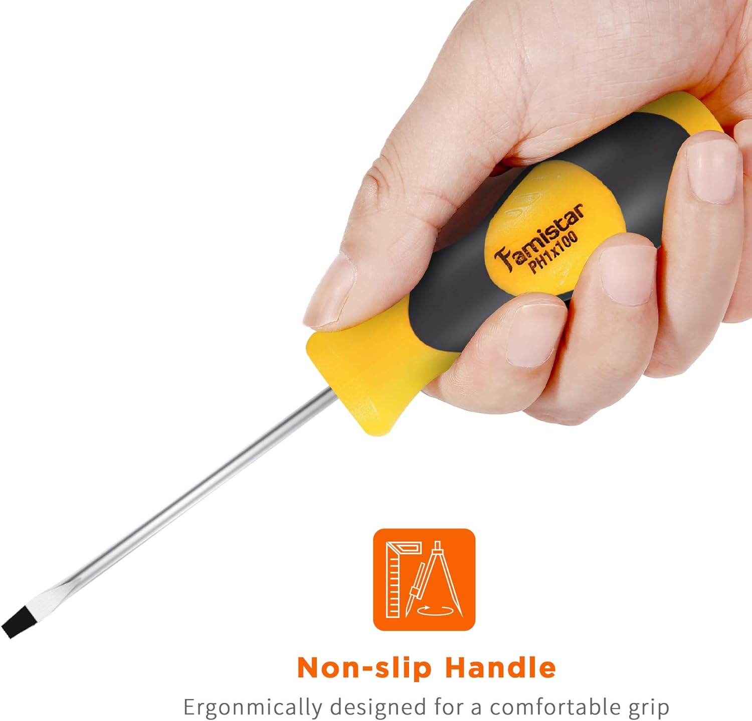 Magnetic Screwdriver Set 10 PCS,Famistar Professional Cushion Grip 5 Phillips and 5 Flat Head Tips Screwdriver for Repair Home Improvement Craft: Home Improvement
