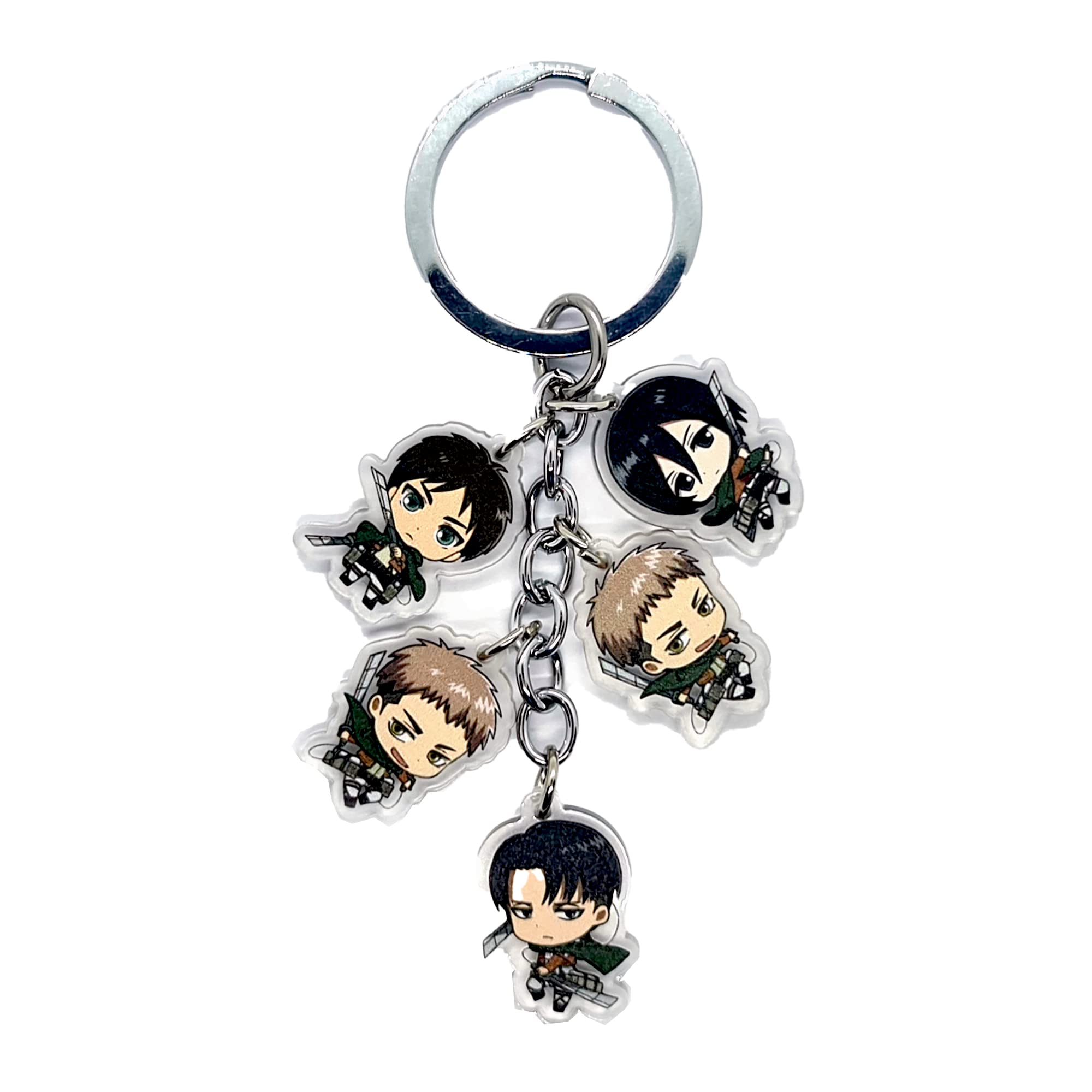 LizMatech Attack On Anime Titan Acrylic Keychain, Cute Anime Keychains Acrylic Keychains Double-Sided Pattern Cute/Small Phone Keyring Accessory Attack Titan Keyring