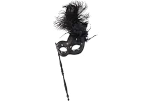 COOLWIFE Costume Mask Feather Masquerade Mask Halloween Mardi Gras Cosplay Party Masque