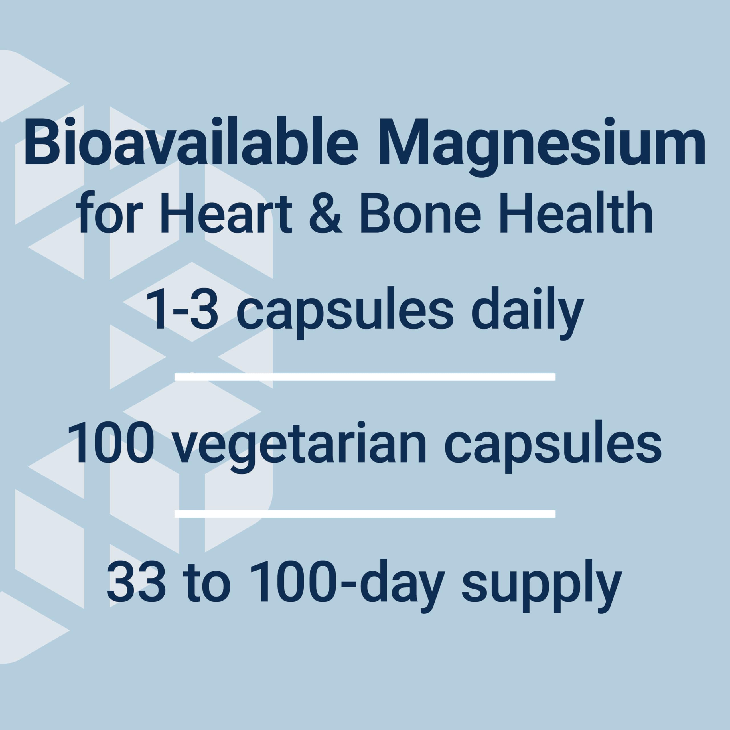 Life Extension Magnesium Citrate 100 mg Vegetarian Capsules, Blue, 100 Count