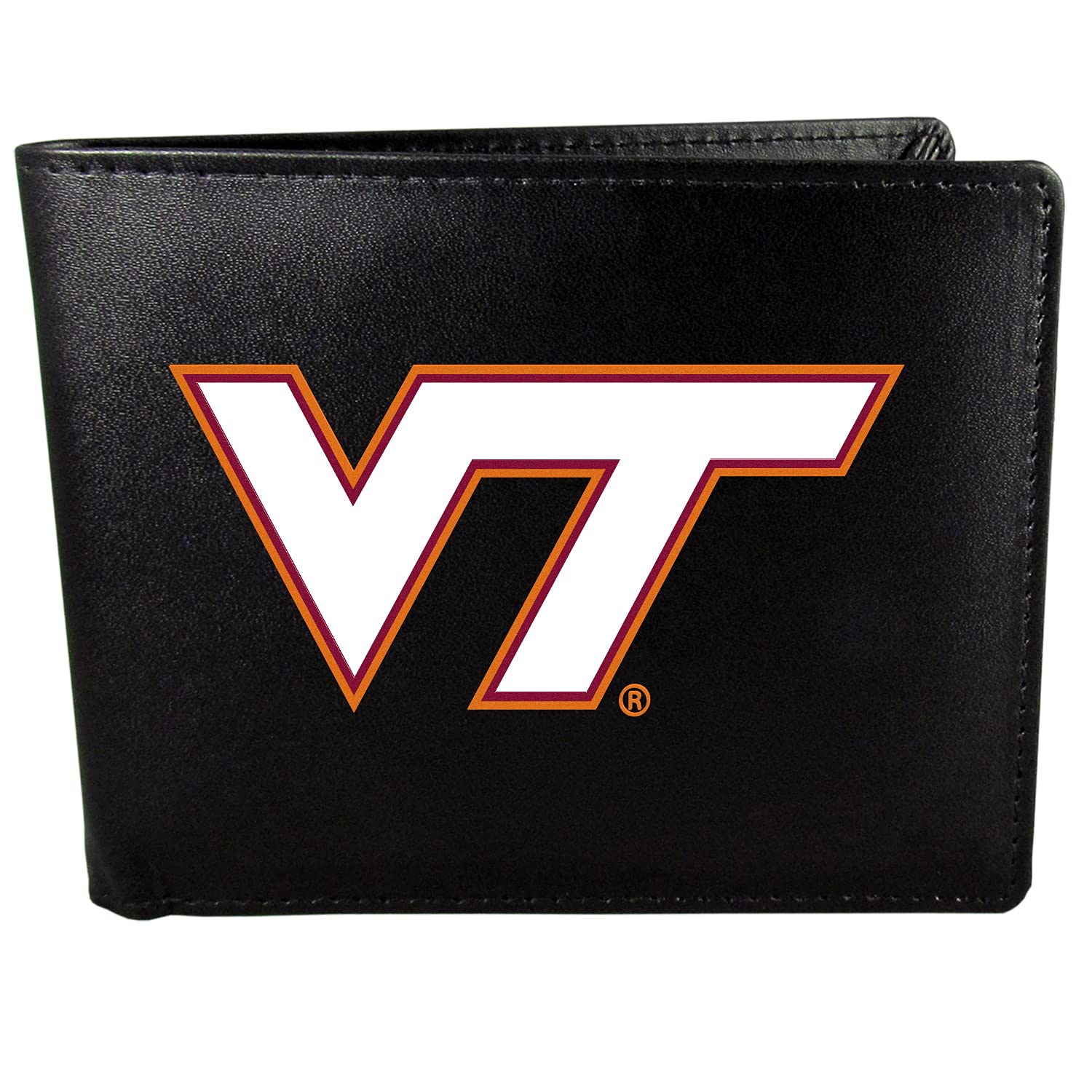 Siskiyou NCAA Sports Mens Virginia Tech Hokies Bi-fold Wallet Large Logo One Size Black