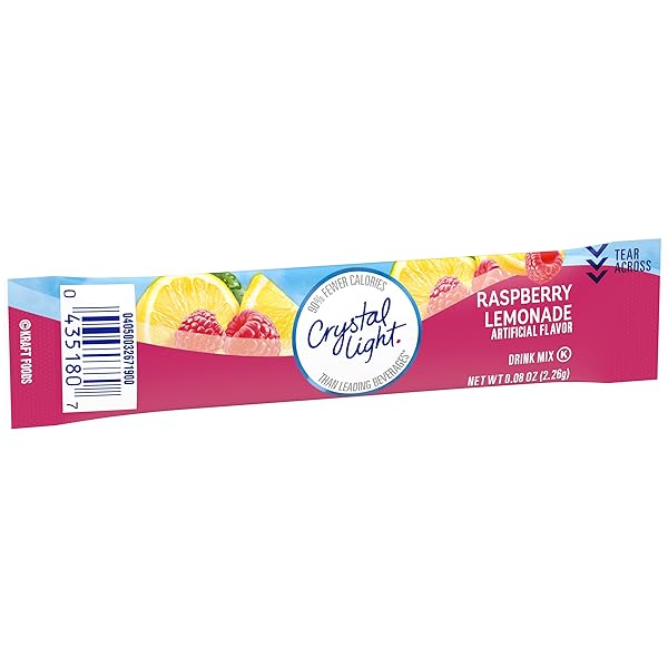 CRYSTAL LIGHT SUGAR-FREE RASPBERRY LEMONADE ON-THE-GO POWDERED DRINK MIX 10 COUNT