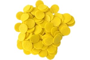 Playfully Ever After Yellow Craft Felt Circles (3/4 Inch - 150pc)