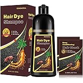 Fvquhvo Instant Black Hair Shampoo, Hair Color Shampoo for Gray Hair, Black Hair Dye Shampoo 3 in 1, Shampoo Hair Dye & Champu Para Canas, Colors in Minutes, Easy to Use, 16.90 Fl Oz