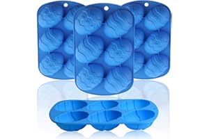 LLCHUNYUN Easter Egg Molds Silicone 4 Packs Egg Shaped Baking Pan 24 Cavities Easter Egg Candy Silicone Mold For Chocolate Jello Egg Molds For Easter Party Cake Decorations (4pcs egg molds)