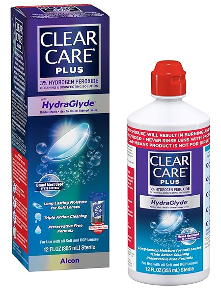 CLEAR CARE PLUS CLEANING AND DISINFECTING SOLUTION WITH LENS CASE, CLEAR, 12 FL OZ