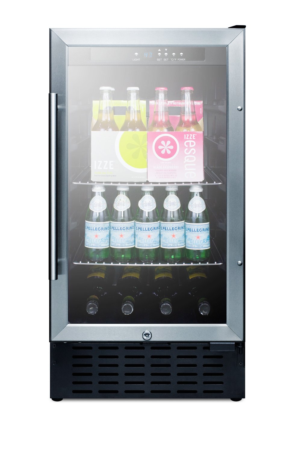 Amazon.com: Summit SCR1841B 18" Built-In Undercounter Glass Door Beverage  Center with Lock, Glass/Black: Appliances