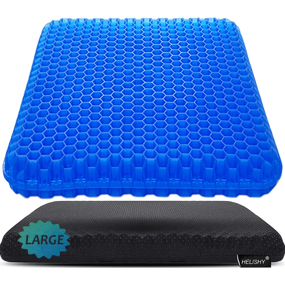 Photo 1 of *USED*
Gel Seat Cushion, Large Cooling Gel Cushion Breathable Honeycomb Chair Pads Gel Cushion with Non-Slip Cover for Home Office Chair Car Seat Wheelchair Absorbs Body Pressure Points, As Seen on TV