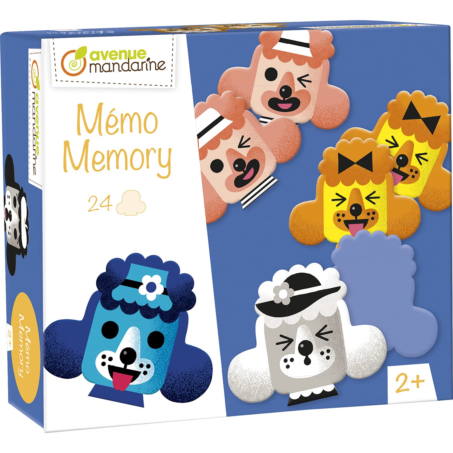 Avenue Mandarine JE527C- An educational box of 24 cards with textures - From 2 years - SNENSORY MEMO Expressions - Children's Creative and Leisure Activity