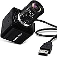 IFWATER 4K USB Camera 2.8-12mm Varifocal Manual Lens USB Webcam,Ultra HD 4X Zoom USB Camera with IMX317 Sensor,USB PC Computer Webcam Close-up USB Cameras for Windows Linux Raspberry Pi Mac OS