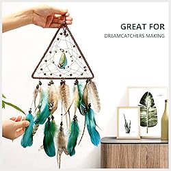FeelfunFeather 120pcs Peacock Blue Goose Feathers