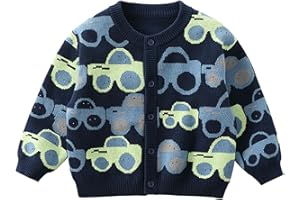 LABISHU Little Boys Cardigan Sweater Coat Toddler Boys Long Sleeve Sweater Cardigan V Neck Stripe Uniform