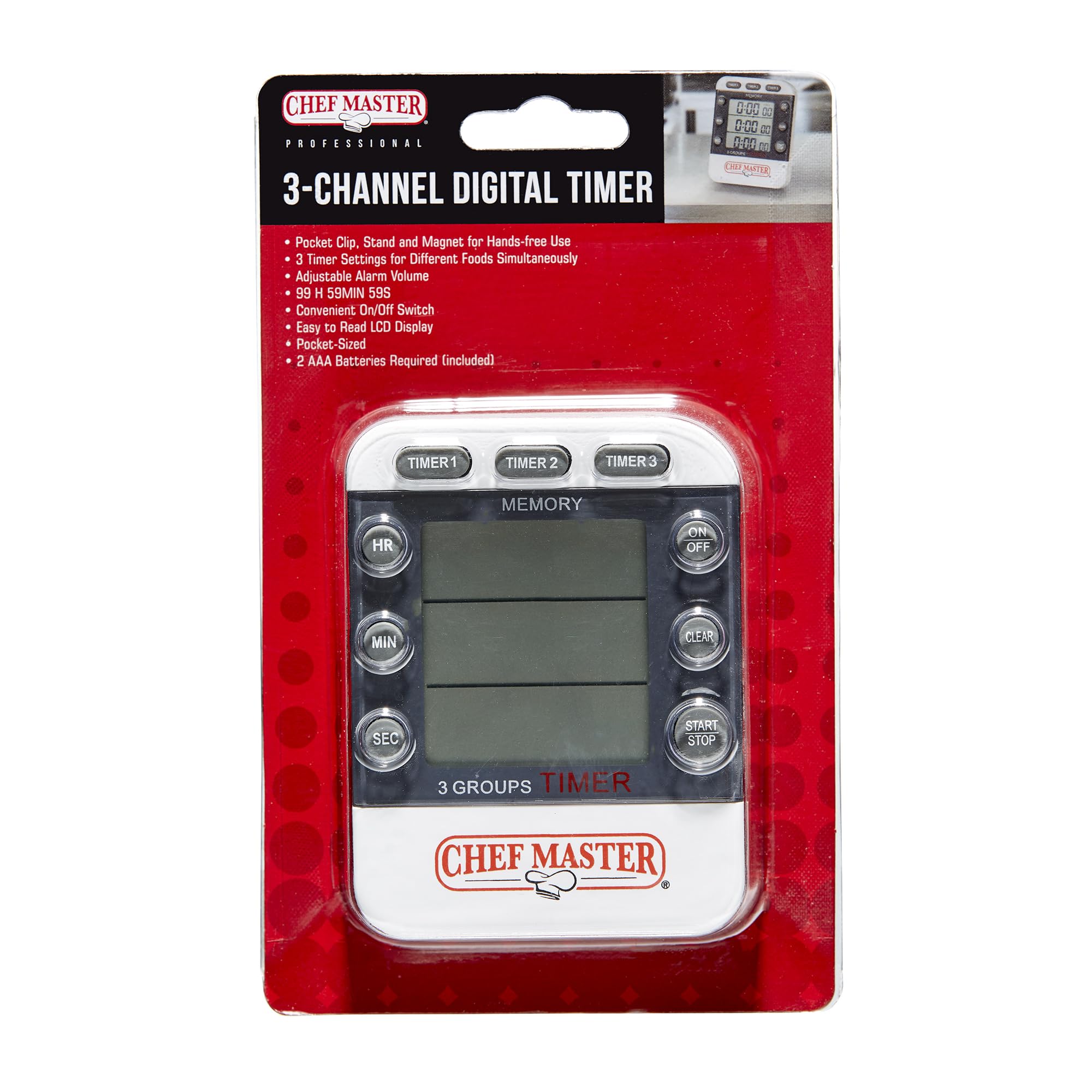 3-Channel Digital Timer, Triple Channel Count