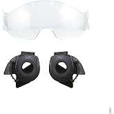 GE PPE - GH600 Protective Eye Shield KIT Clear Lens | AS/AF Coated High velocity impact rated face shield with durable polycarbonate construction and easy attachment system