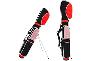 C8-II A99 Golf Practice Range Sunday Stand Carry Bag (Black/Red)