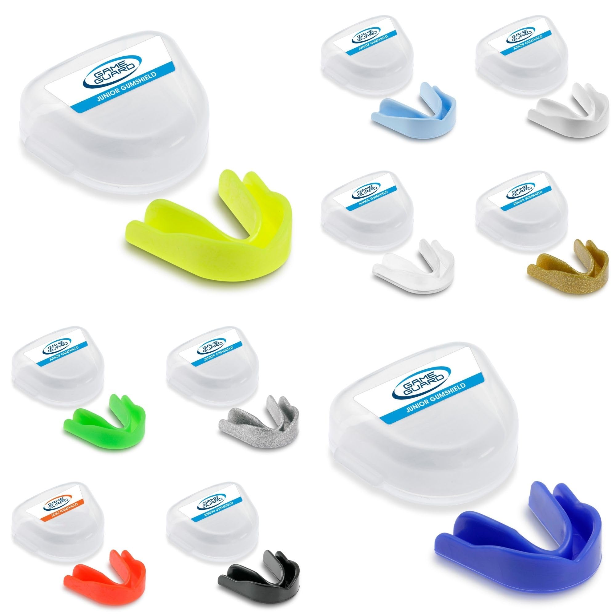 GAME GUARD 10-Pack Sports Mouthguards – Easy Fit Boil & Bite Gum Shields for Kids/Junior (Age 8+) – Mouth Guards for Rugby, Hockey, GAA – Ideal for Schools and Clubs (Assorted Colours) — image 1