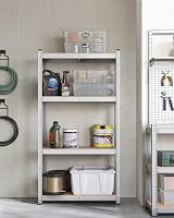 SONGMICS 4-Tier Steel Shelving Unit 520 kg Load 40 x 80 x 160 cm Silver view 2