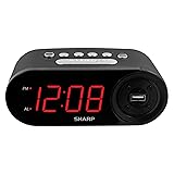 Sharp Digital Easy to Read Alarm Clock with 2 AMP