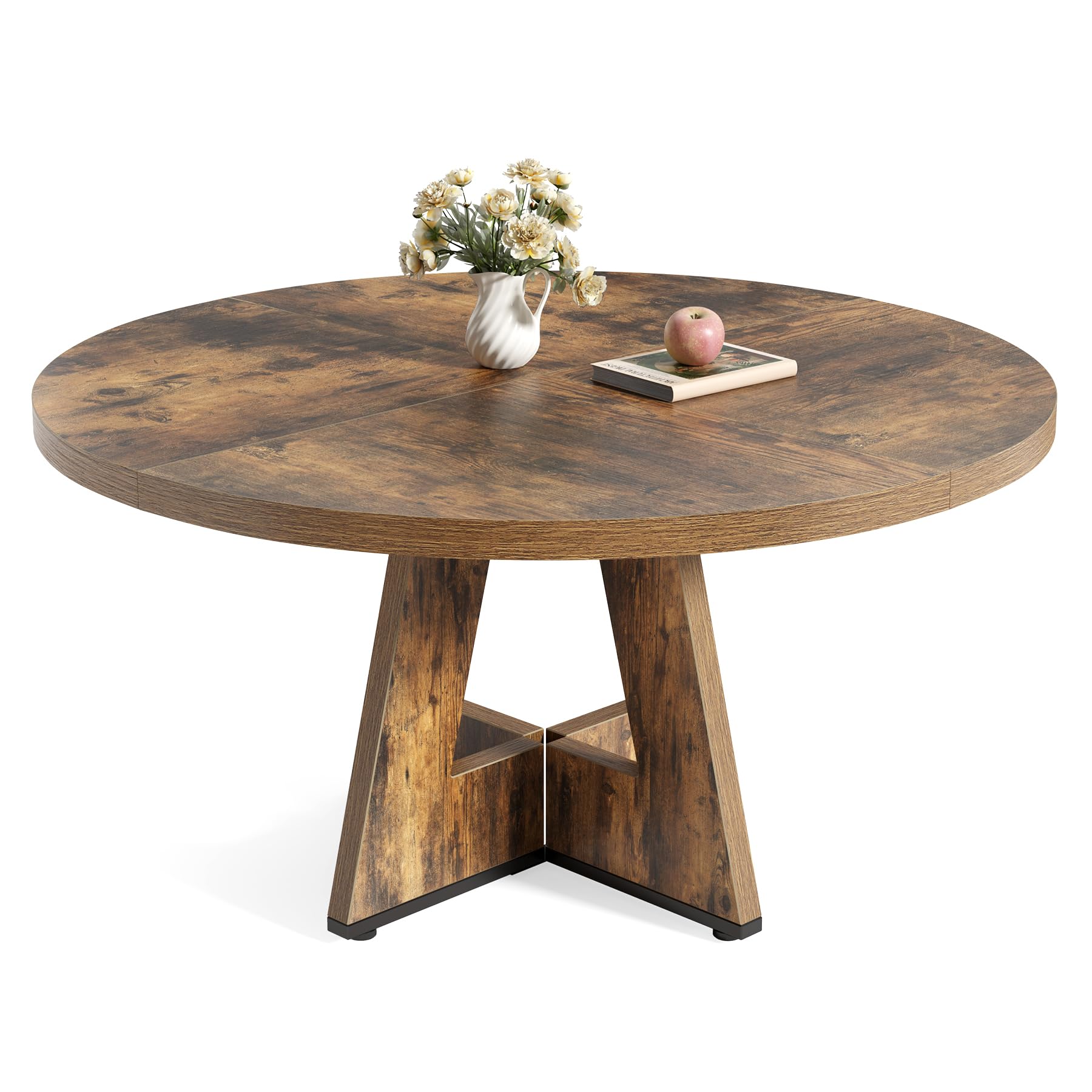 LITTLE TREE Round Dining Table for 4-6 People, 47