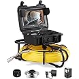 VEVOR Sewer Camera 150ft/45.7m with 9" Screen, DVR, IP68 Waterproof, 12 LEDs, 16GB SD Card for Sewer Lines, Home Drains, Ducts & Plumbing