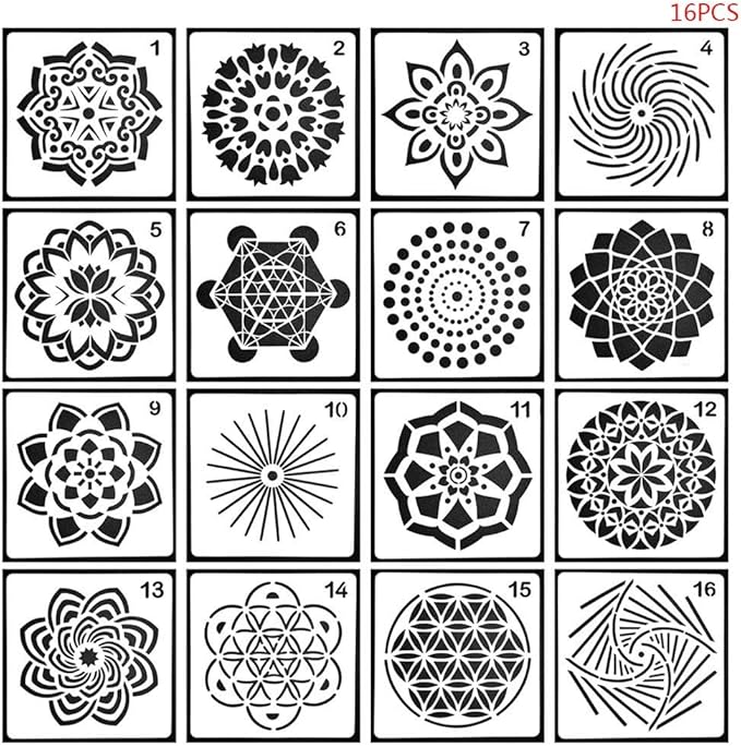 Amazon.de 16teiliges Set Schablonen für Malerei