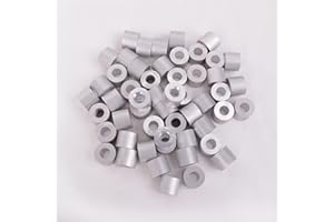 HIGOOD Wire Rope Stop Sleeve, for Wire Rope Dia. 3/16", Aluminum Alloy, PK 50