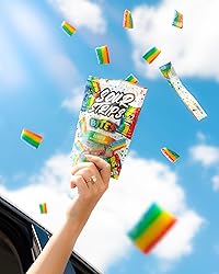 Sour Strips Sour Candy Bites, Rainbow Resealable