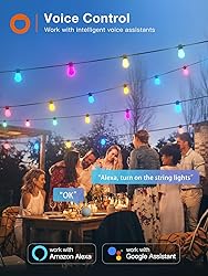 addlon 96FT Outdoor String Lights, Dimmable Outdoor
