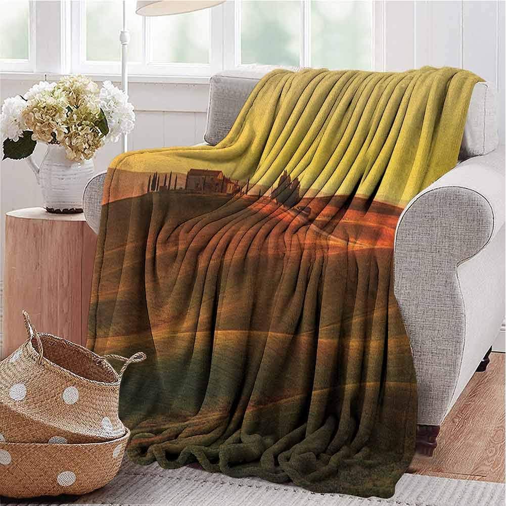 Stevenhome Italian Cozy Blankets for Kids Rural Landscape of European