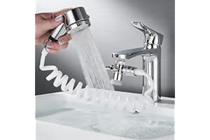 1Set Bathtub & Shower Trim Kit - Handheld Faucet To Shower Sprayer Attachment with ON/OFF Control, Universal Extender for Hai