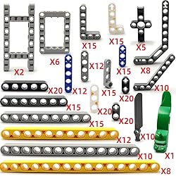 ZHX Technical Beam Set 266 Pieces - Chassis Frame